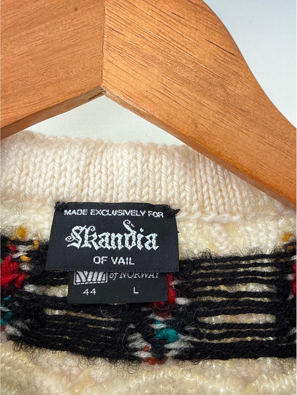 Vintage Dale of Norway Wool Sweater Womens L 44 Fair Isle Skandia of Vail - Picture 3 of 3